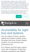 How yourdolphin.com looks like on a mobile device such as an iPhone.