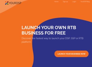 How yourdsp.co looks like on a tablet such as an iPad.