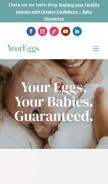 How youreggs.com looks like on a mobile device such as an iPhone.