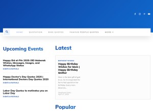 How yourfates.com looks like on a tablet such as an iPad.