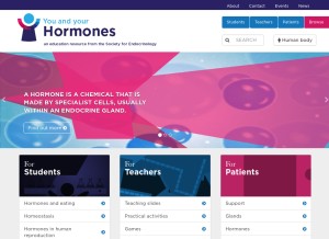How yourhormones.info looks like on a tablet such as an iPad.