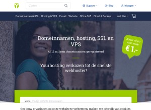 How yourhosting.nl looks like on a tablet such as an iPad.