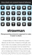 How yourlogicalfallacyis.com looks like on a mobile device such as an iPhone.