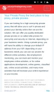 How yourprivateproxy.com looks like on a mobile device such as an iPhone.