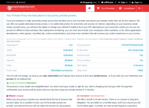 How yourprivateproxy.com looks like on a tablet such as an iPad.