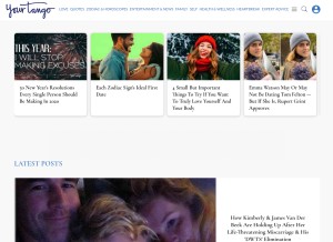 How yourtango.com looks like on a tablet such as an iPad.