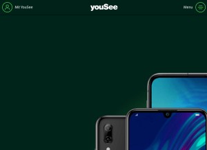 How yousee.dk looks like on a tablet such as an iPad.
