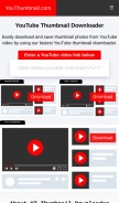 How youthumbnail.com looks like on a mobile device such as an iPhone.