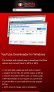 How youtubedownloader.com looks like on a mobile device such as an iPhone.