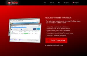 How youtubedownloader.com looks like on a tablet such as an iPad.