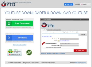 How youtubedownloadersite.com looks like on a tablet such as an iPad.