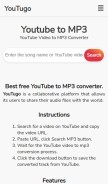 How youtugo.com looks like on a mobile device such as an iPhone.