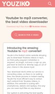 How youzik.com looks like on a mobile device such as an iPhone.