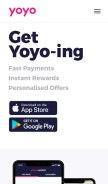 How yoyowallet.com looks like on a mobile device such as an iPhone.