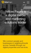 How ypg.com looks like on a mobile device such as an iPhone.