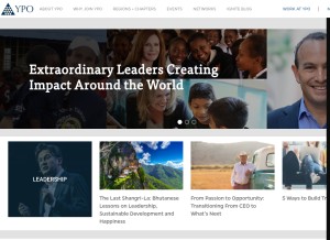 How ypo.org looks like on a tablet such as an iPad.
