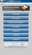 How yrcfreight.com looks like on a mobile device such as an iPhone.