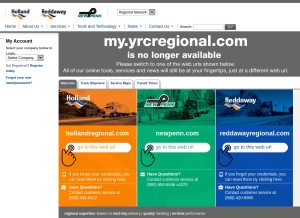 How yrcregional.com looks like on a tablet such as an iPad.