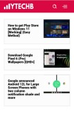 How ytechb.com looks like on a mobile device such as an iPhone.