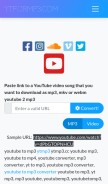 How ytformp3.com looks like on a mobile device such as an iPhone.