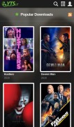 How yts.lt looks like on a mobile device such as an iPhone.