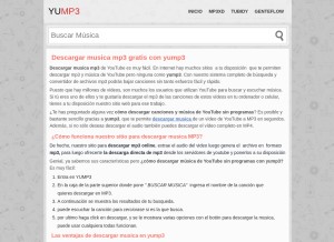How yump3.fun looks like on a tablet such as an iPad.