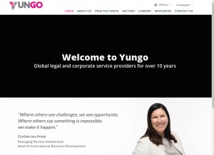 How yungo.ae looks like on a tablet such as an iPad.
