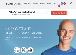 How yurielkaim.com looks like on a tablet such as an iPad.