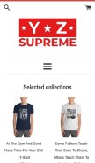 How yzsupreme.com looks like on a mobile device such as an iPhone.