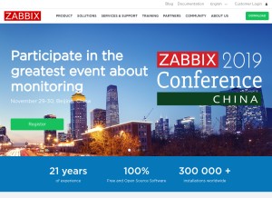 How zabbix.com looks like on a tablet such as an iPad.