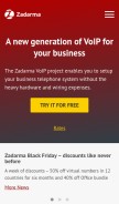 How zadarma.com looks like on a mobile device such as an iPhone.