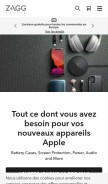 How zagg.com looks like on a mobile device such as an iPhone.