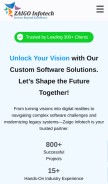 How zaigoinfotech.com looks like on a mobile device such as an iPhone.