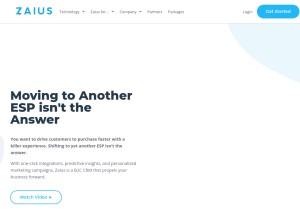 How zaius.com looks like on a tablet such as an iPad.