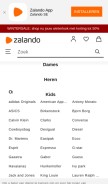 How zalando.nl looks like on a mobile device such as an iPhone.