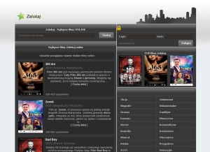 How zalukaj-hd.com looks like on a tablet such as an iPad.