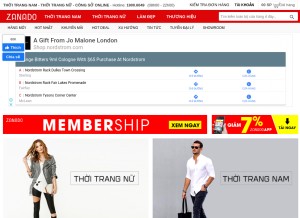How zanado.com looks like on a tablet such as an iPad.