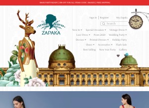 How zapaka.com looks like on a tablet such as an iPad.