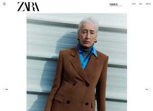 How zara.us looks like on a tablet such as an iPad.