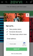 How zavvi.com looks like on a mobile device such as an iPhone.