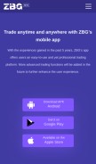 How zbg.com looks like on a mobile device such as an iPhone.