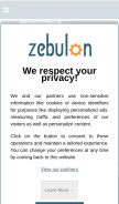 How zebulon.fr looks like on a mobile device such as an iPhone.