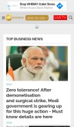 How zeebiz.com looks like on a mobile device such as an iPhone.