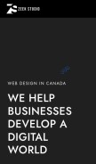 How zeekstudio.ca looks like on a mobile device such as an iPhone.