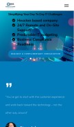 How zegsolutions.com looks like on a mobile device such as an iPhone.