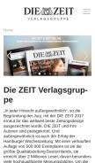 How zeit-verlagsgruppe.de looks like on a mobile device such as an iPhone.