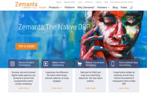 How zemanta.com looks like on a tablet such as an iPad.