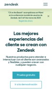 How zendesk.es looks like on a mobile device such as an iPhone.