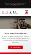 How zenithbank.com looks like on a mobile device such as an iPhone.