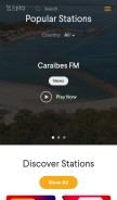 How zeno.fm looks like on a mobile device such as an iPhone.